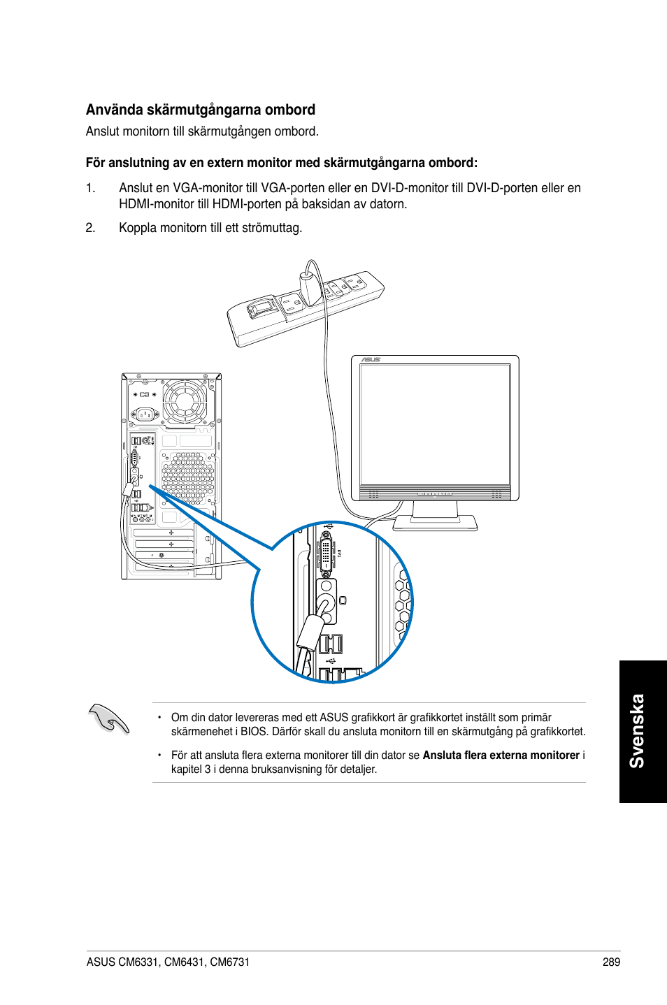 Svenska | Asus CM6731 User Manual | Page 291 / 342