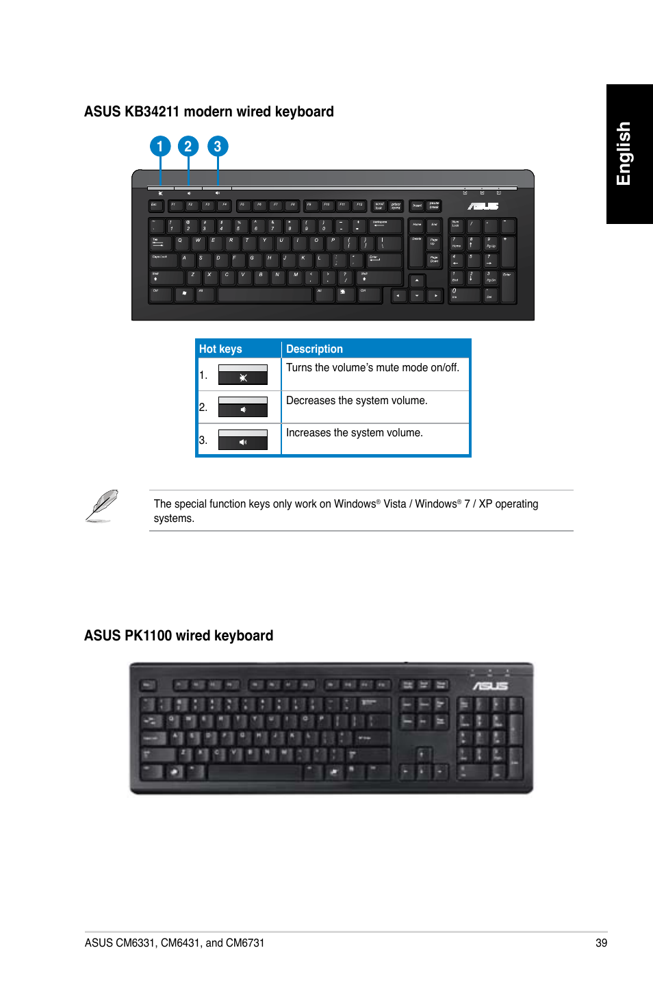 English | Asus CM6731 User Manual | Page 41 / 342