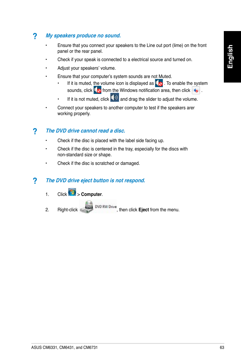 English | Asus CM6731 User Manual | Page 65 / 342