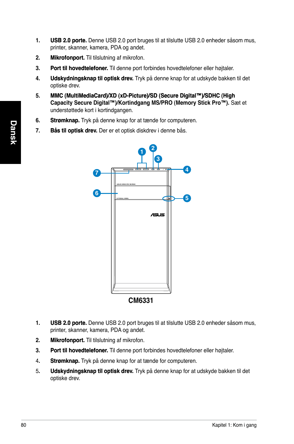 Dansk, Cm6331 | Asus CM6731 User Manual | Page 82 / 342