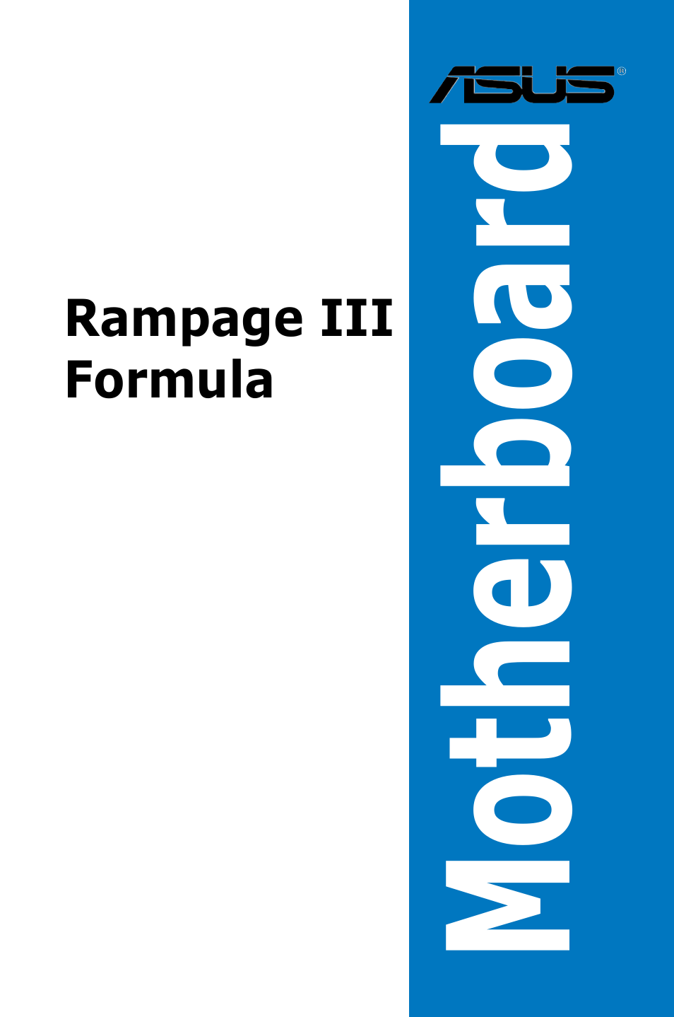 Asus Rampage III Formula User Manual | 172 pages