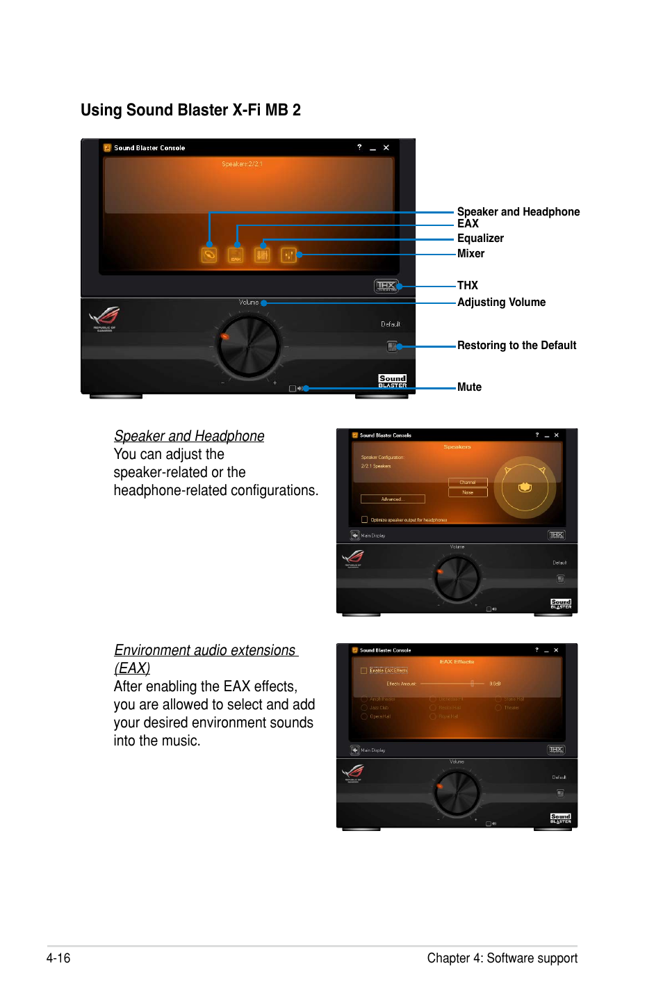 Using sound blaster x-fi mb 2 | Asus Rampage III Formula User Manual | Page 152 / 172