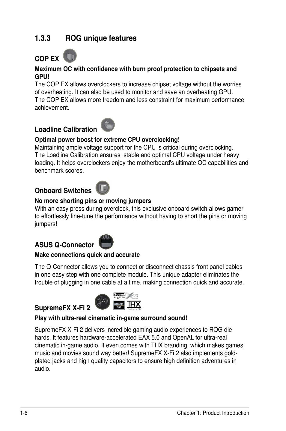 3 rog unique features | Asus Rampage III Formula User Manual | Page 24 / 172