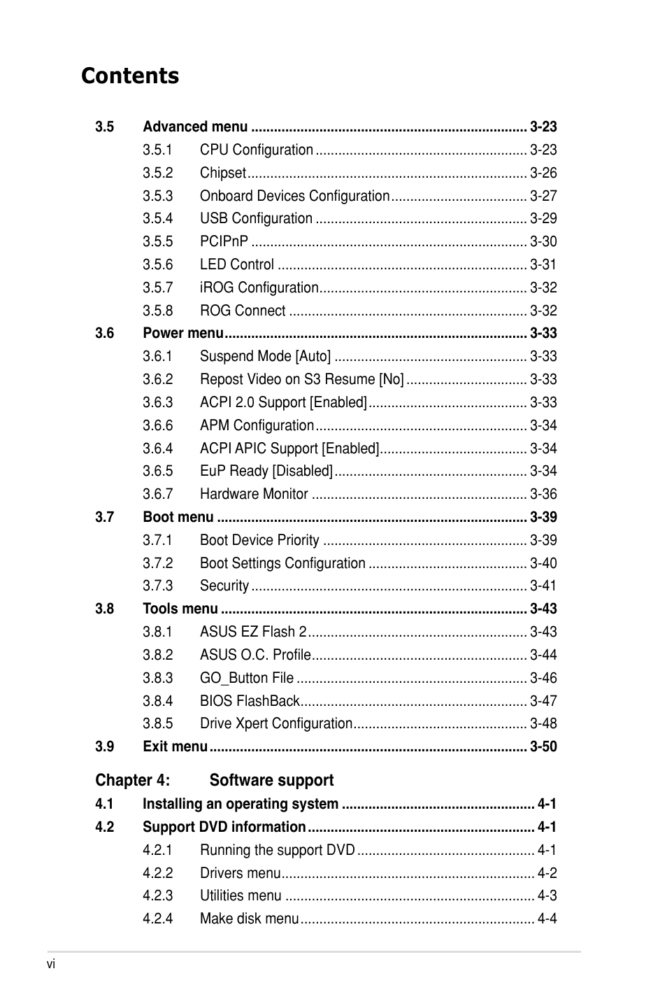 Asus Rampage III Formula User Manual | Page 6 / 172