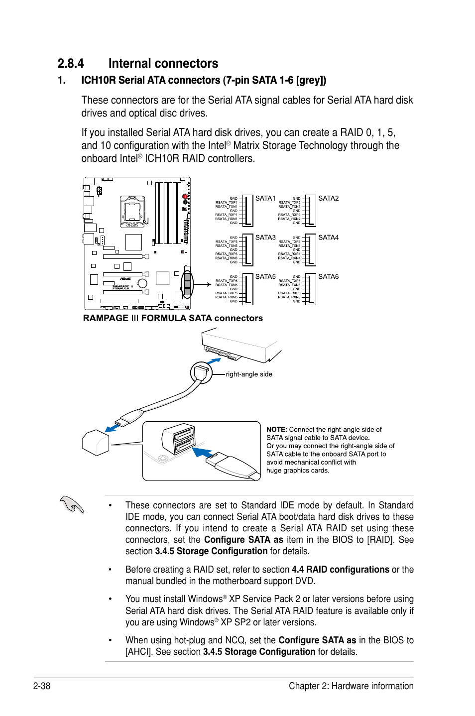 4 internal connectors | Asus Rampage III Formula User Manual | Page 66 / 172