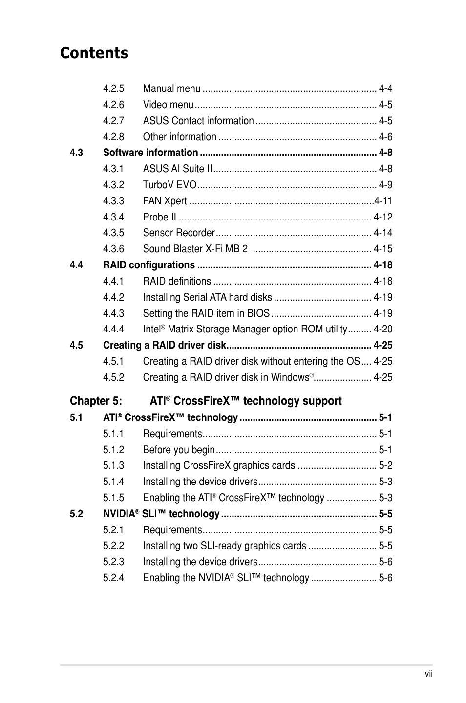 Asus Rampage III Formula User Manual | Page 7 / 172