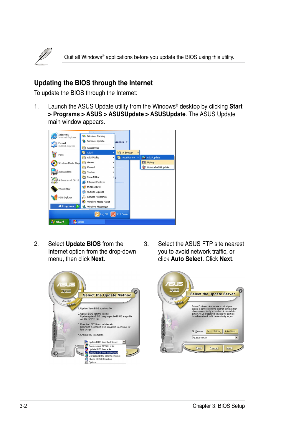 Updating the bios through the internet | Asus Rampage III Formula User Manual | Page 86 / 172