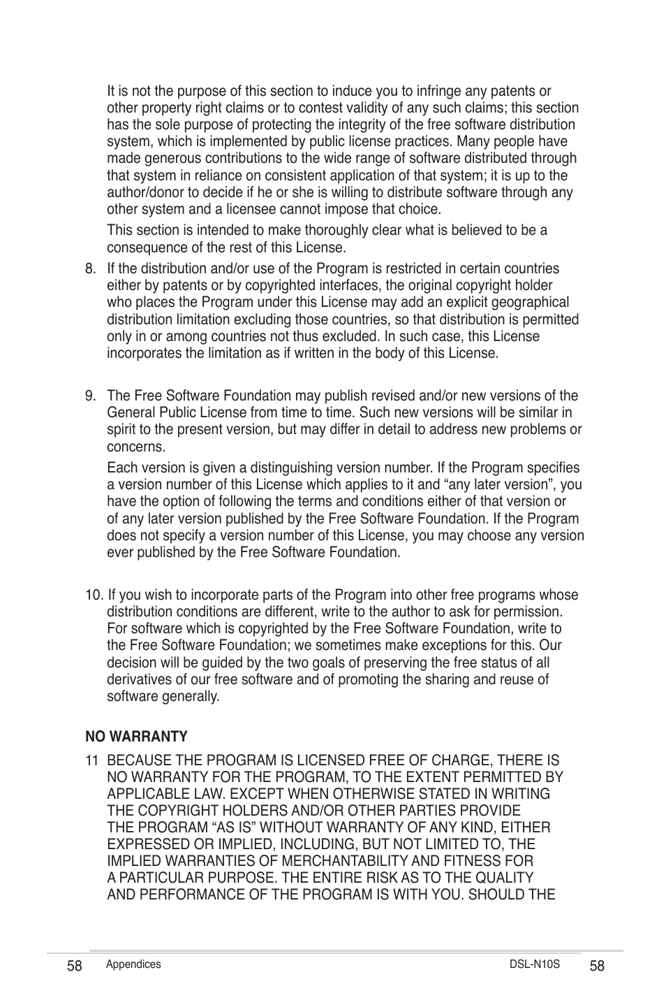 Asus DSL-N10S User Manual | Page 58 / 62