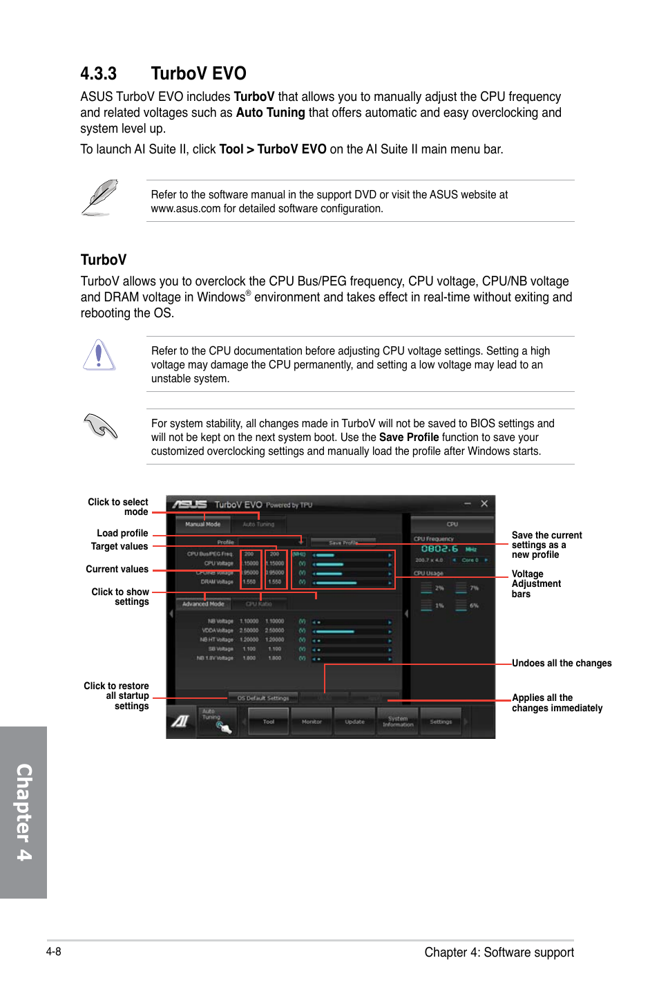 3 turbov evo, Turbov evo -8, Chapter 4 | Turbov | Asus M5A97 EVO R2.0 User Manual | Page 126 / 178