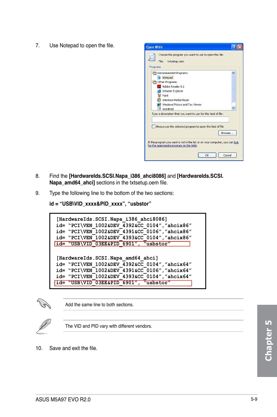 Chapter 5 | Asus M5A97 EVO R2.0 User Manual | Page 167 / 178