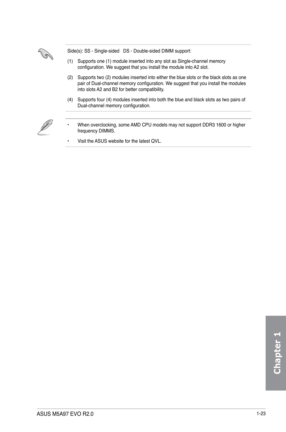 Chapter 1 | Asus M5A97 EVO R2.0 User Manual | Page 37 / 178