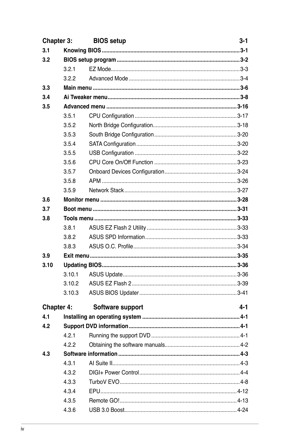 Asus M5A97 EVO R2.0 User Manual | Page 4 / 178