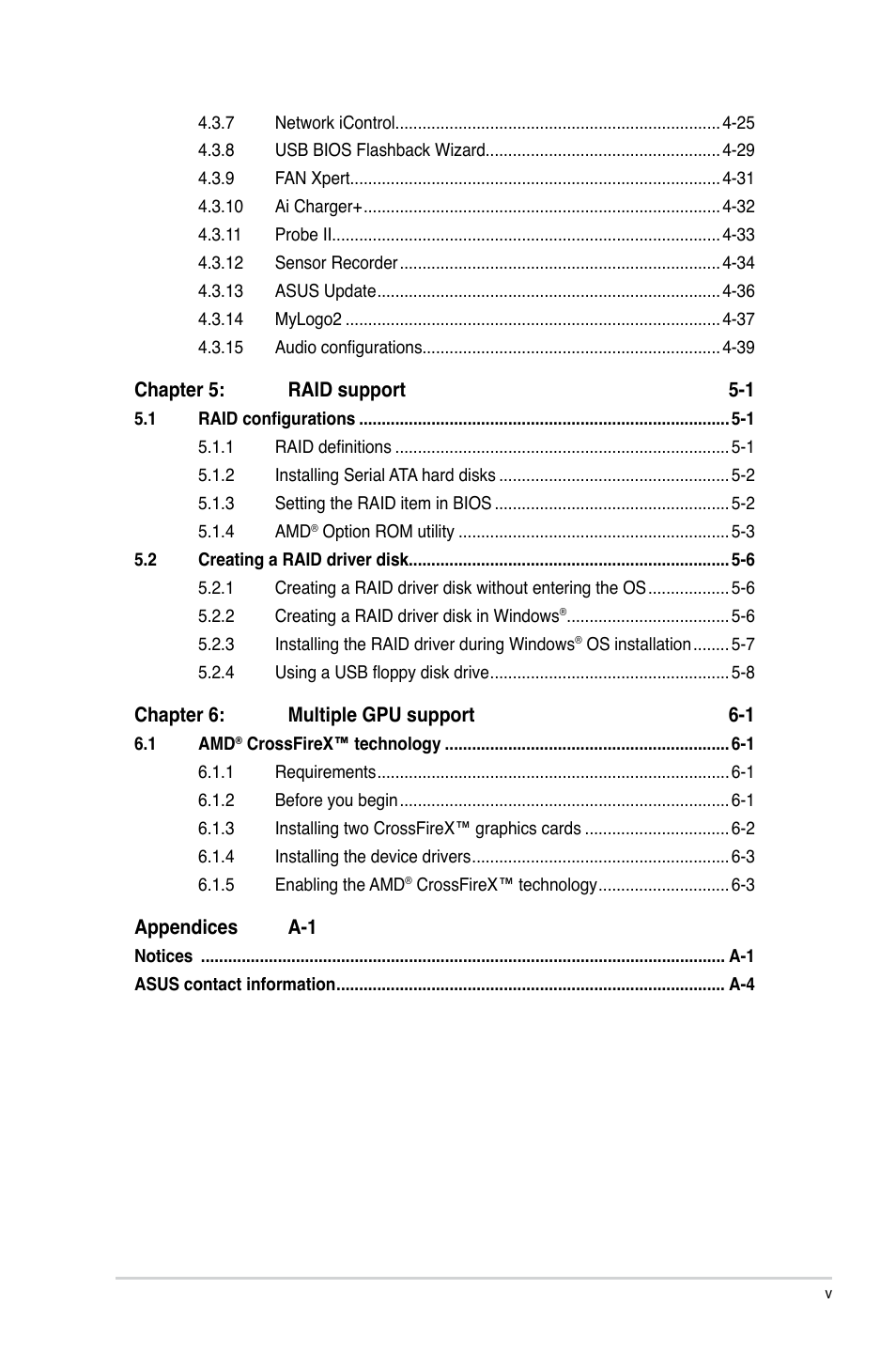 Asus M5A97 EVO R2.0 User Manual | Page 5 / 178