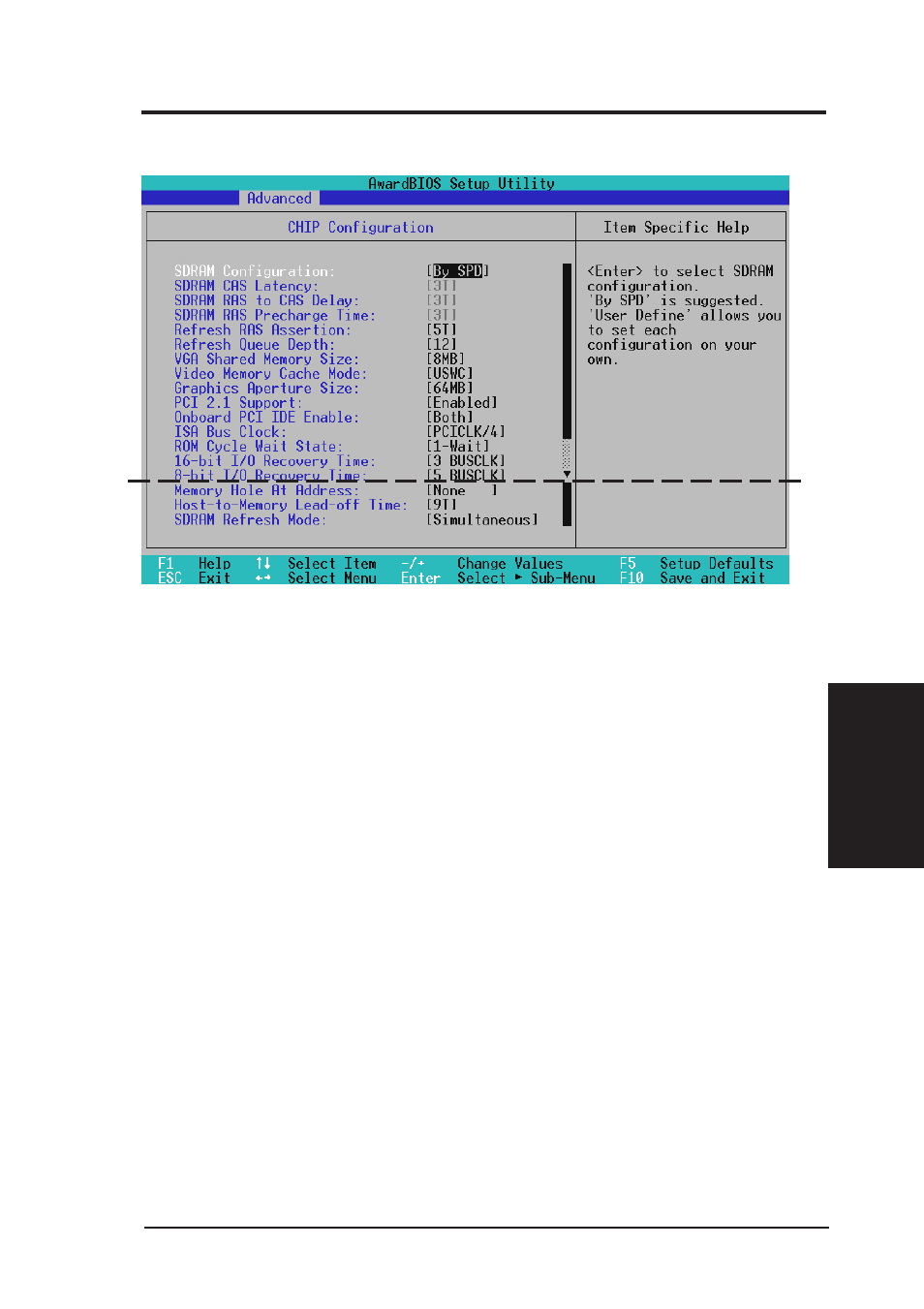 Bios setup, 1 chip configuration | Asus MES-B User Manual | Page 53 / 104