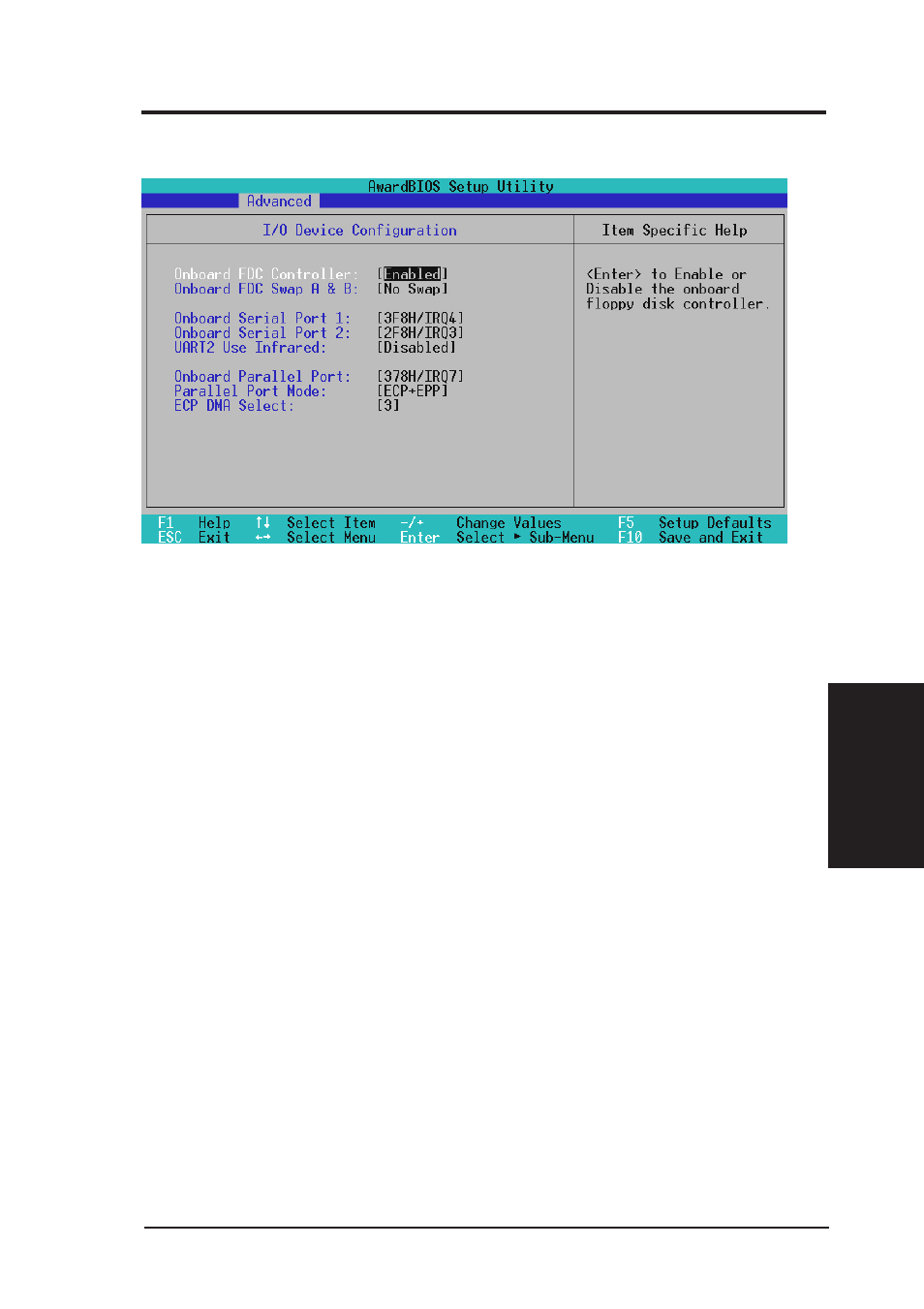 Bios setup, 2 i/o device configuration | Asus MES-B User Manual | Page 55 / 104