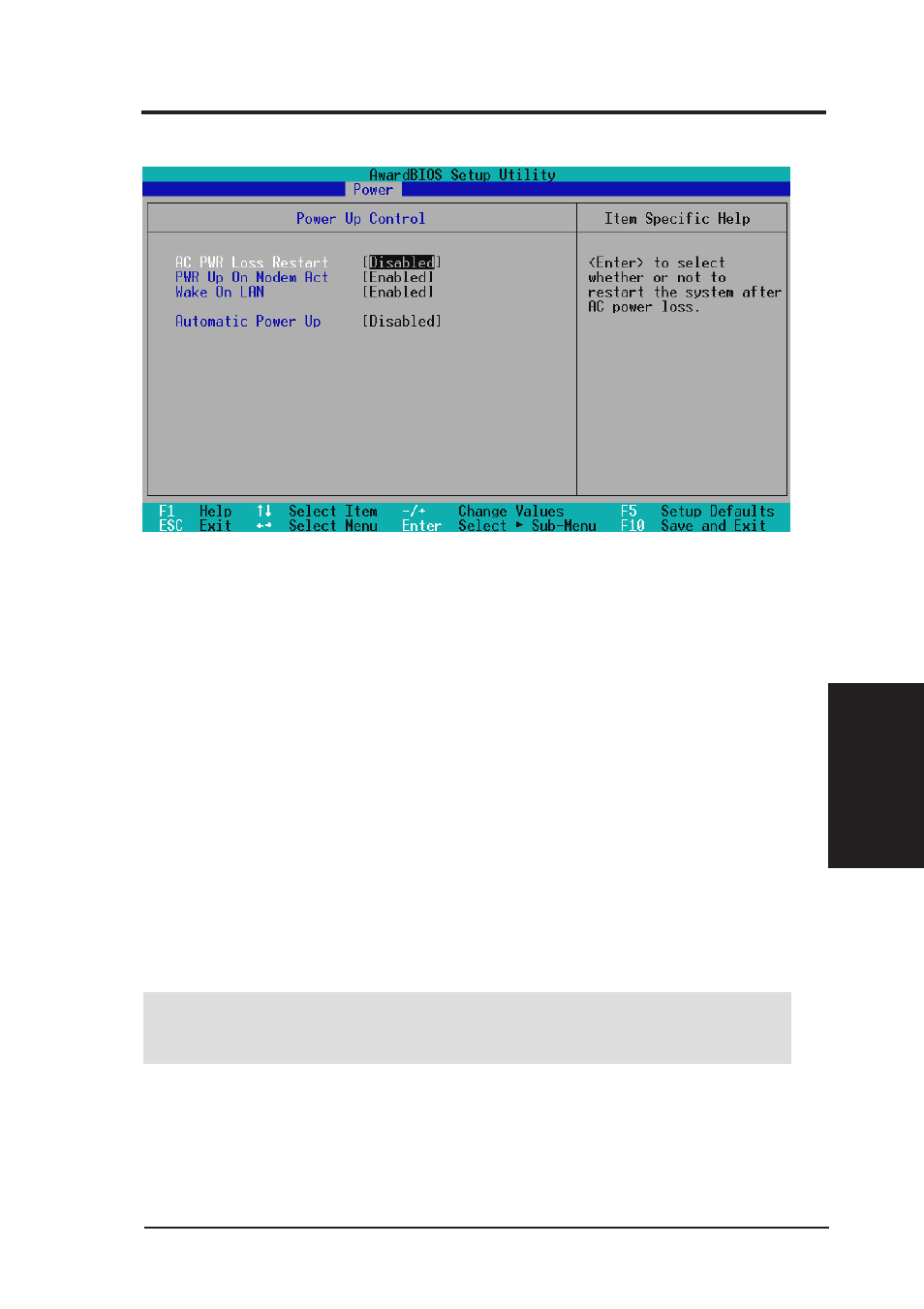 Bios setup, 1 power up control | Asus MES-B User Manual | Page 63 / 104