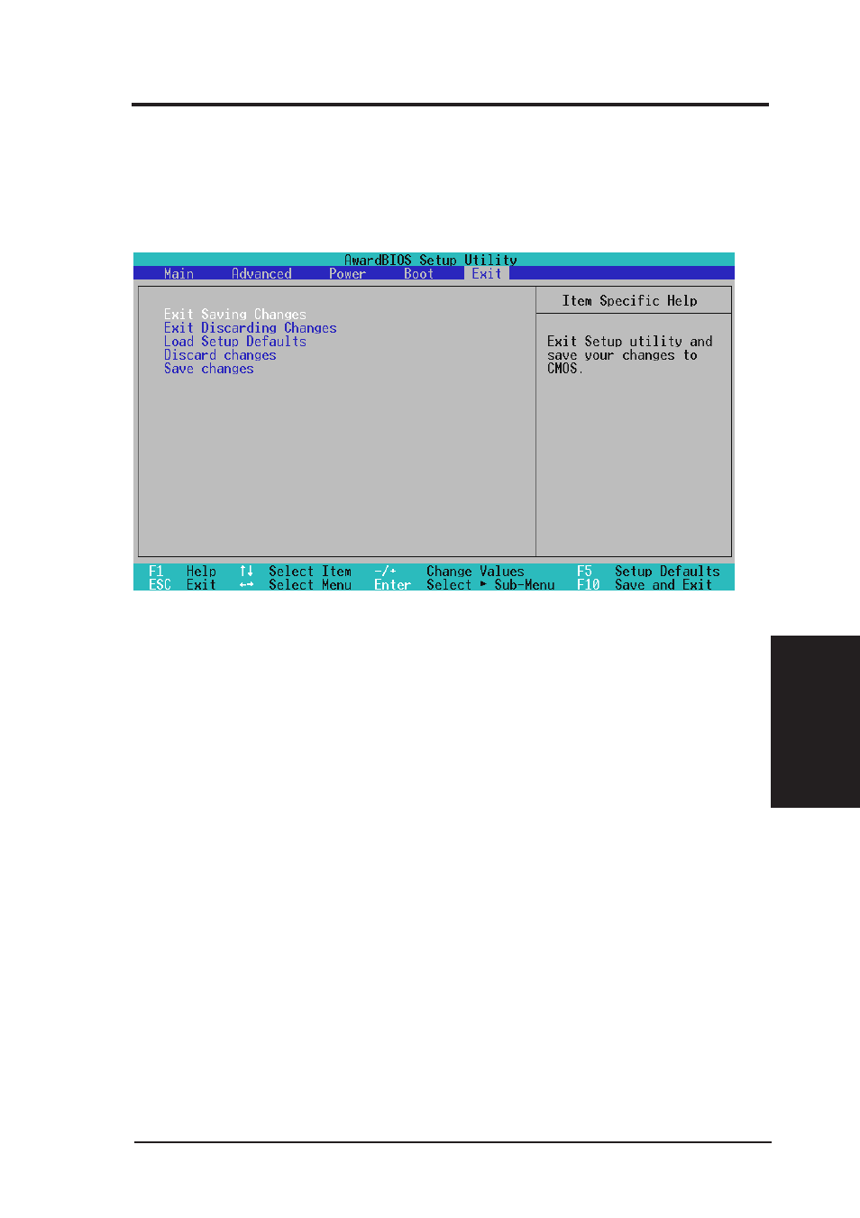 Bios setup, 7 exit menu | Asus MES-B User Manual | Page 67 / 104