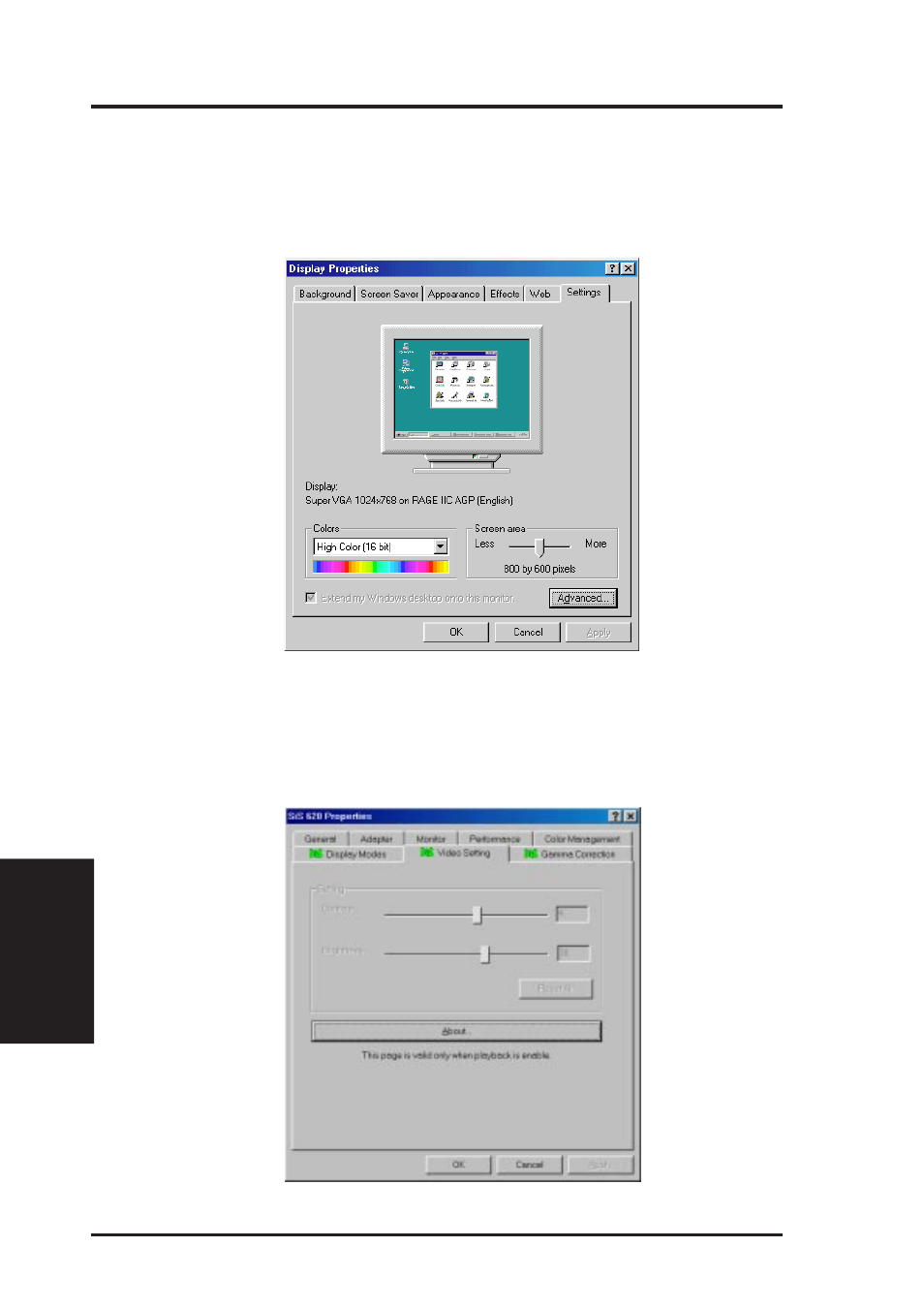 Software setup, 1 making monitor adjustments | Asus MES-B User Manual | Page 74 / 104