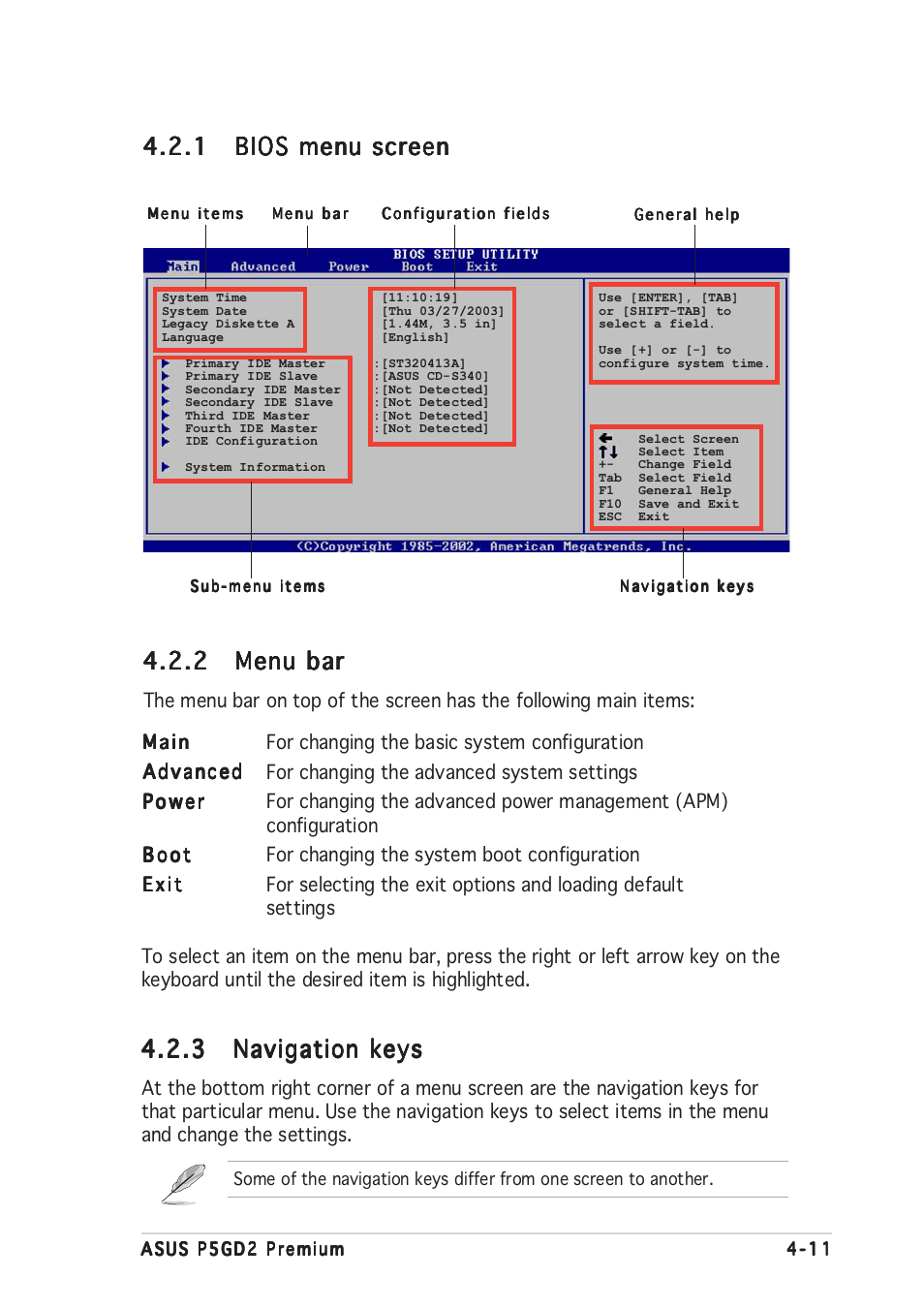 2 menu bar menu bar menu bar menu bar menu bar | Asus P5GD2 Premium User Manual | Page 81 / 152