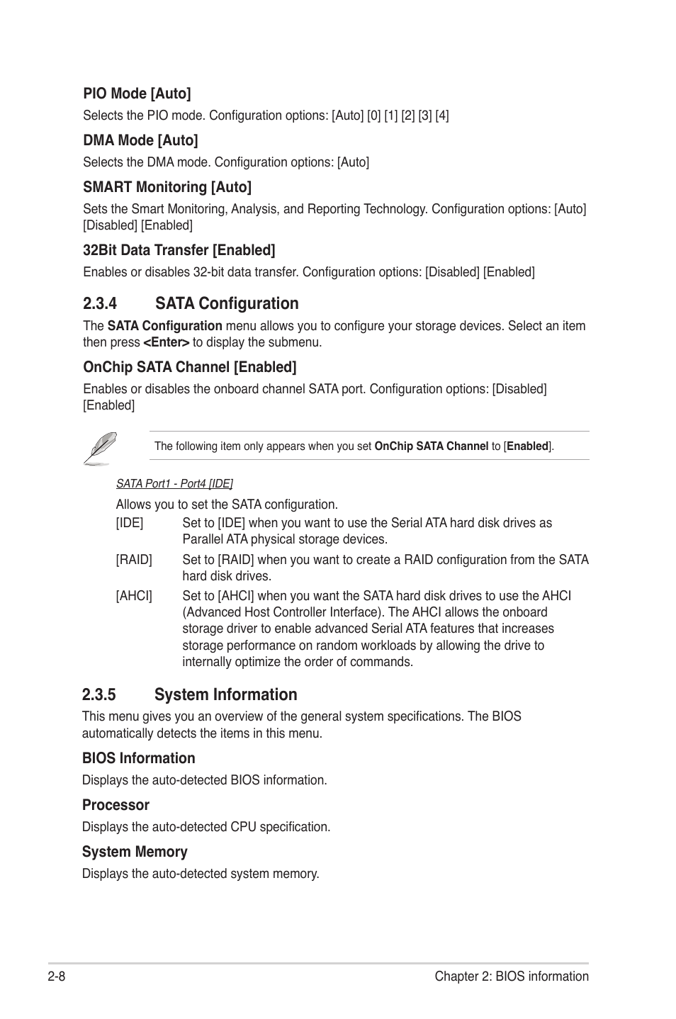 4 sata configuration, 5 system information, Sata configuration -8 | System information -8 | Asus M5A78L-M LX3 PLUS User Manual | Page 44 / 65