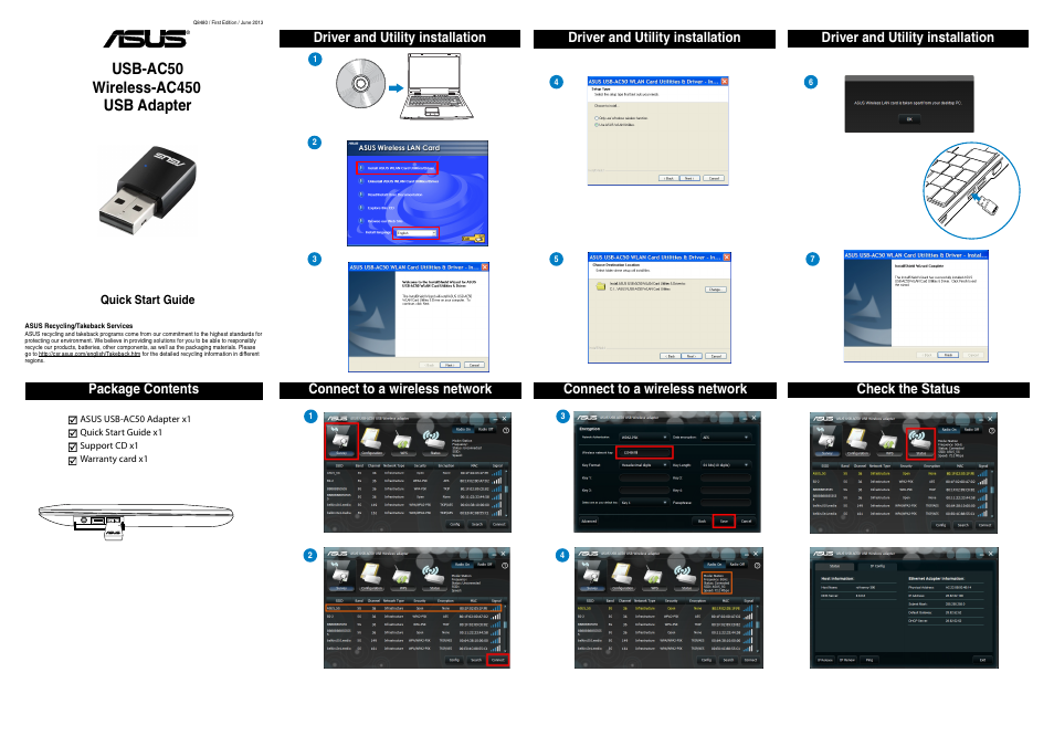 Asus USB-AC50 User Manual | 2 pages