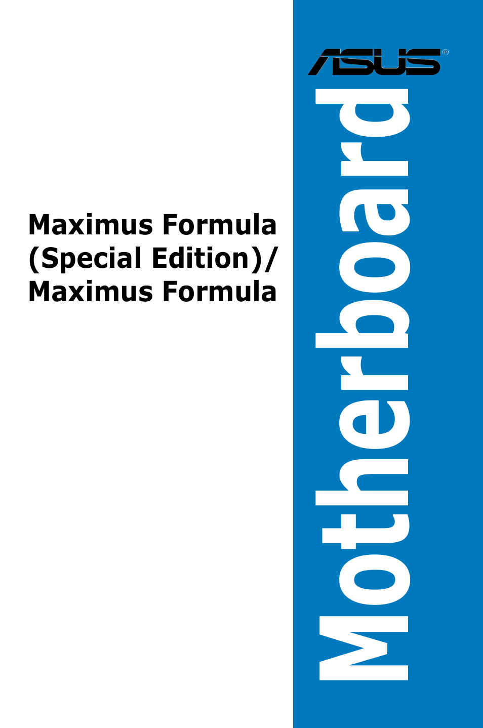 Asus Maximus Formula User Manual | 168 pages
