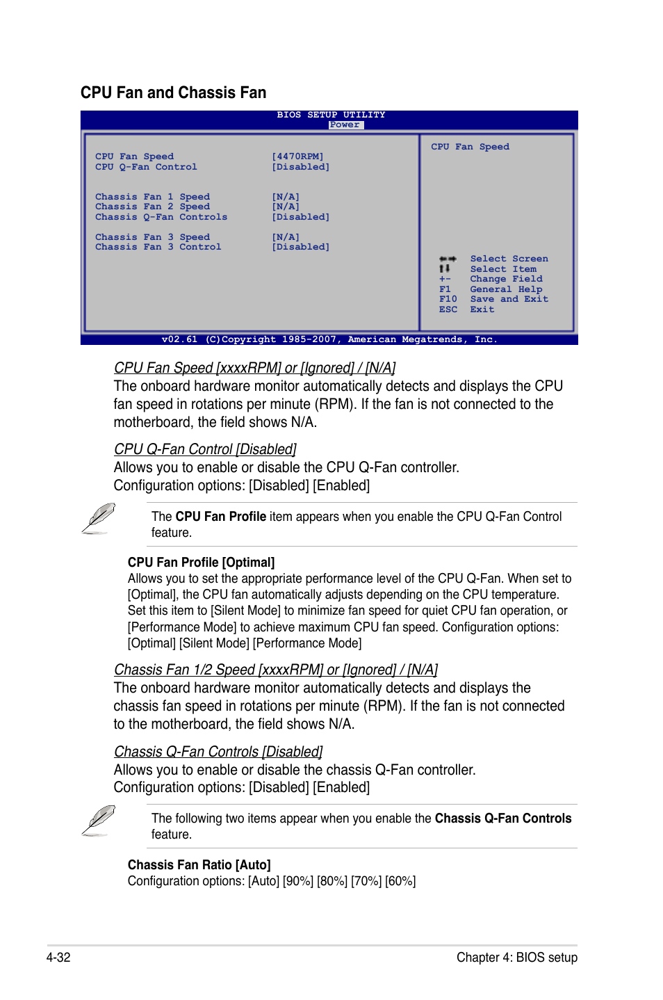 Cpu fan and chassis fan | Asus Maximus Formula User Manual | Page 104 / 168