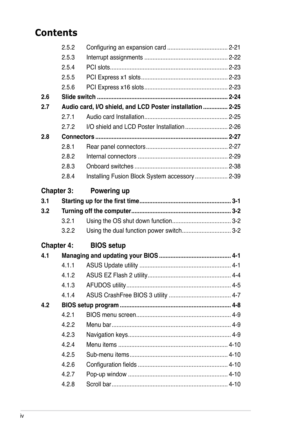 Asus Maximus Formula User Manual | Page 4 / 168