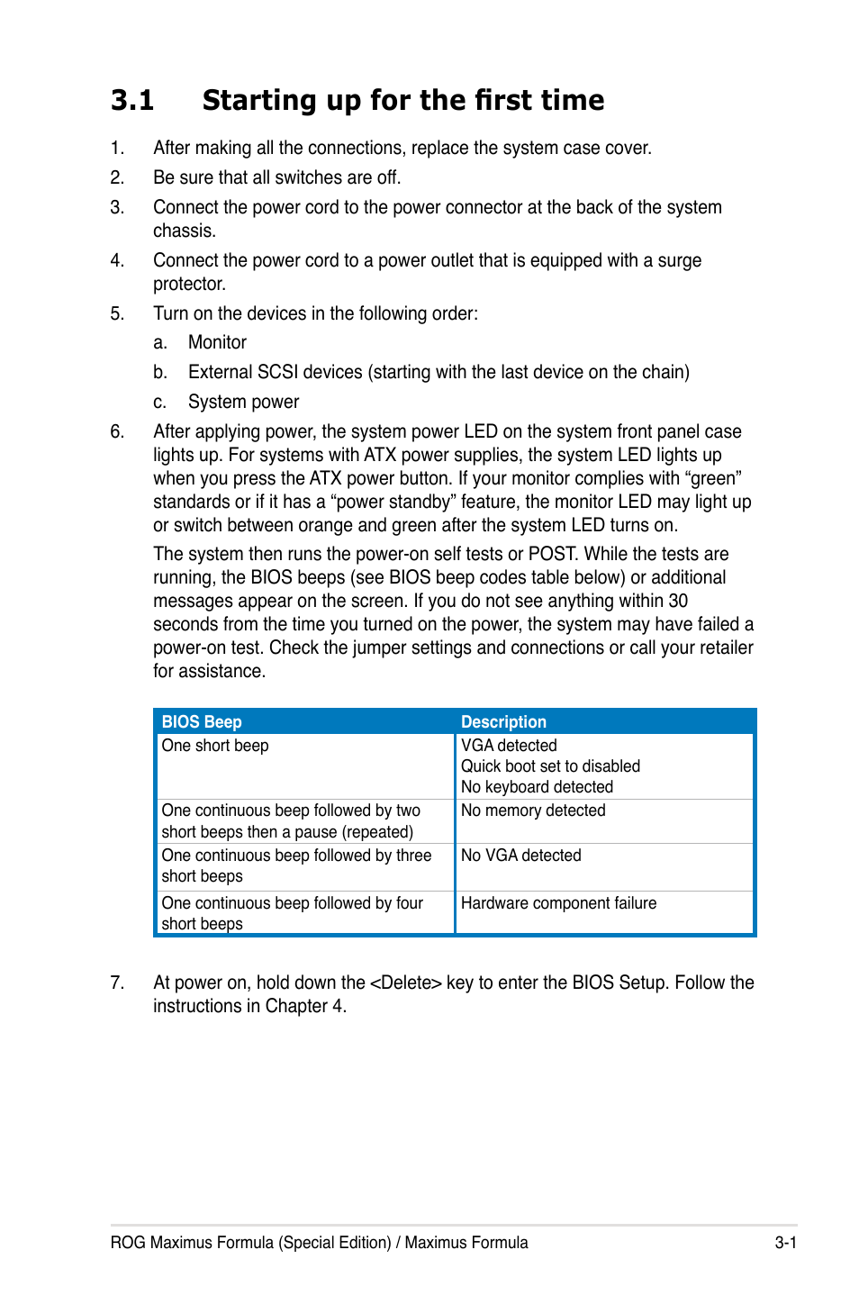 1 starting up for the first time | Asus Maximus Formula User Manual | Page 69 / 168