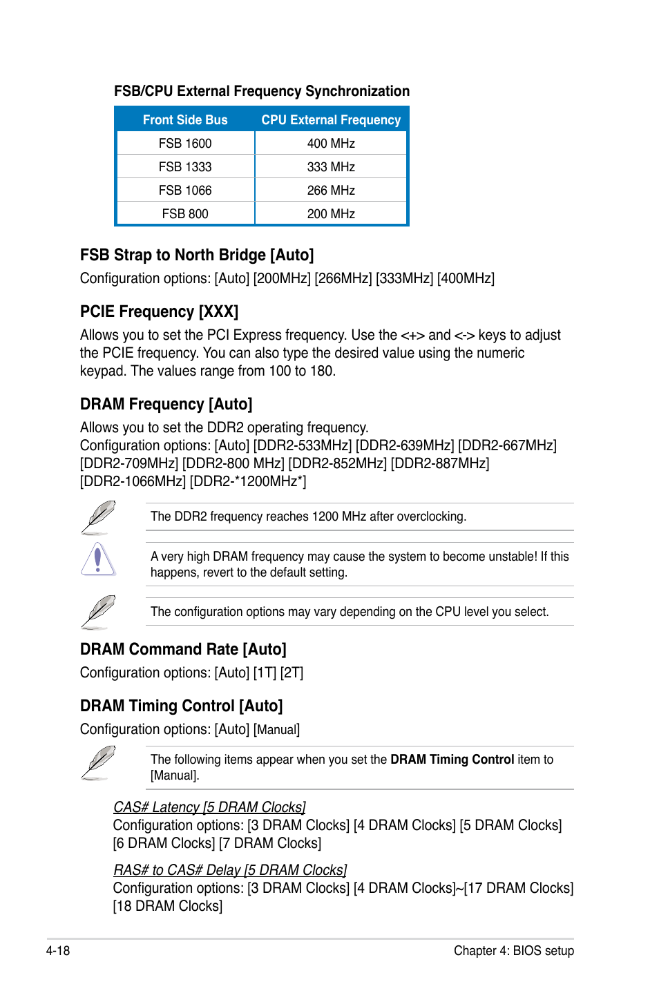 Fsb strap to north bridge [auto, Pcie frequency [xxx, Dram frequency [auto | Dram command rate [auto, Dram timing control [auto | Asus Maximus Formula User Manual | Page 90 / 168