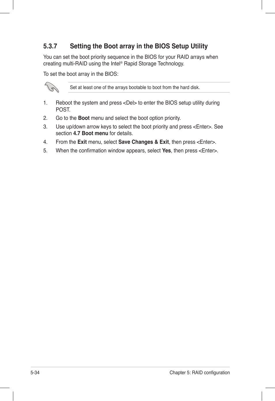 7 setting the boot array in the bios setup utility | Asus Z9PE-D16 User Manual | Page 146 / 194