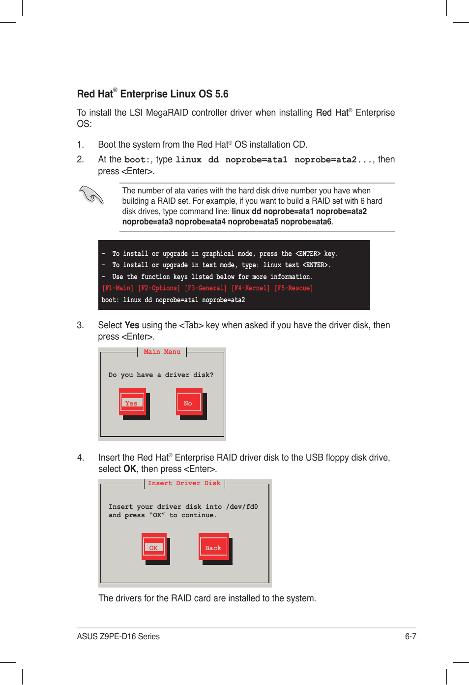 Red hat, Enterprise linux os 5.6 | Asus Z9PE-D16 User Manual | Page 159 / 194