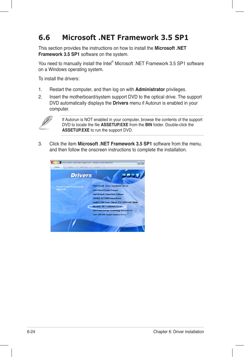 6 microsoft .net framework 3.5 sp1, Microsoft .net framework 3.5 sp1 -24 | Asus Z9PE-D16 User Manual | Page 176 / 194
