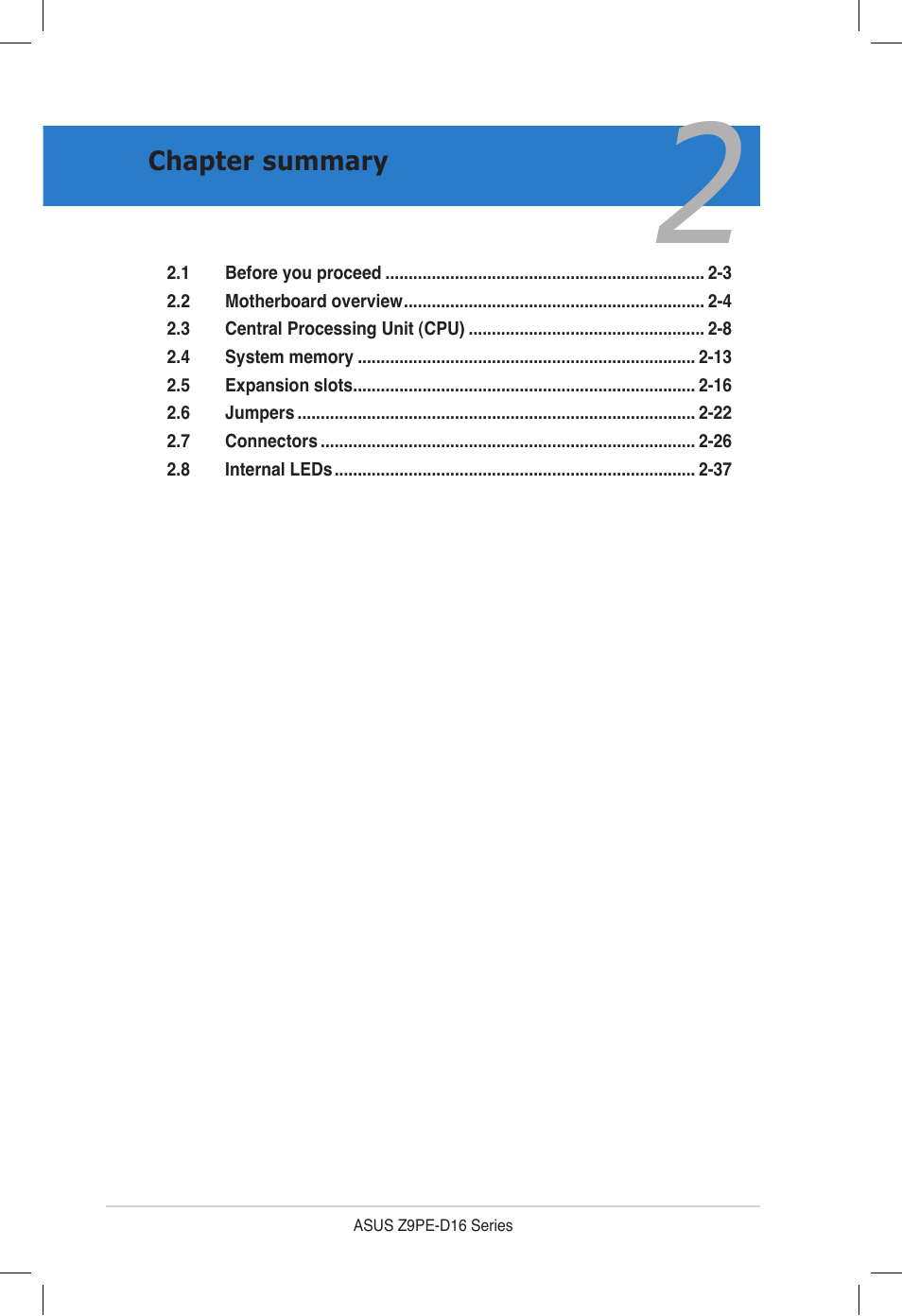 Asus Z9PE-D16 User Manual | Page 20 / 194