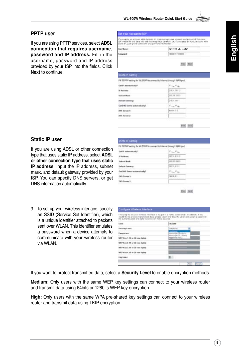 English | Asus WL-500W User Manual | Page 10 / 123