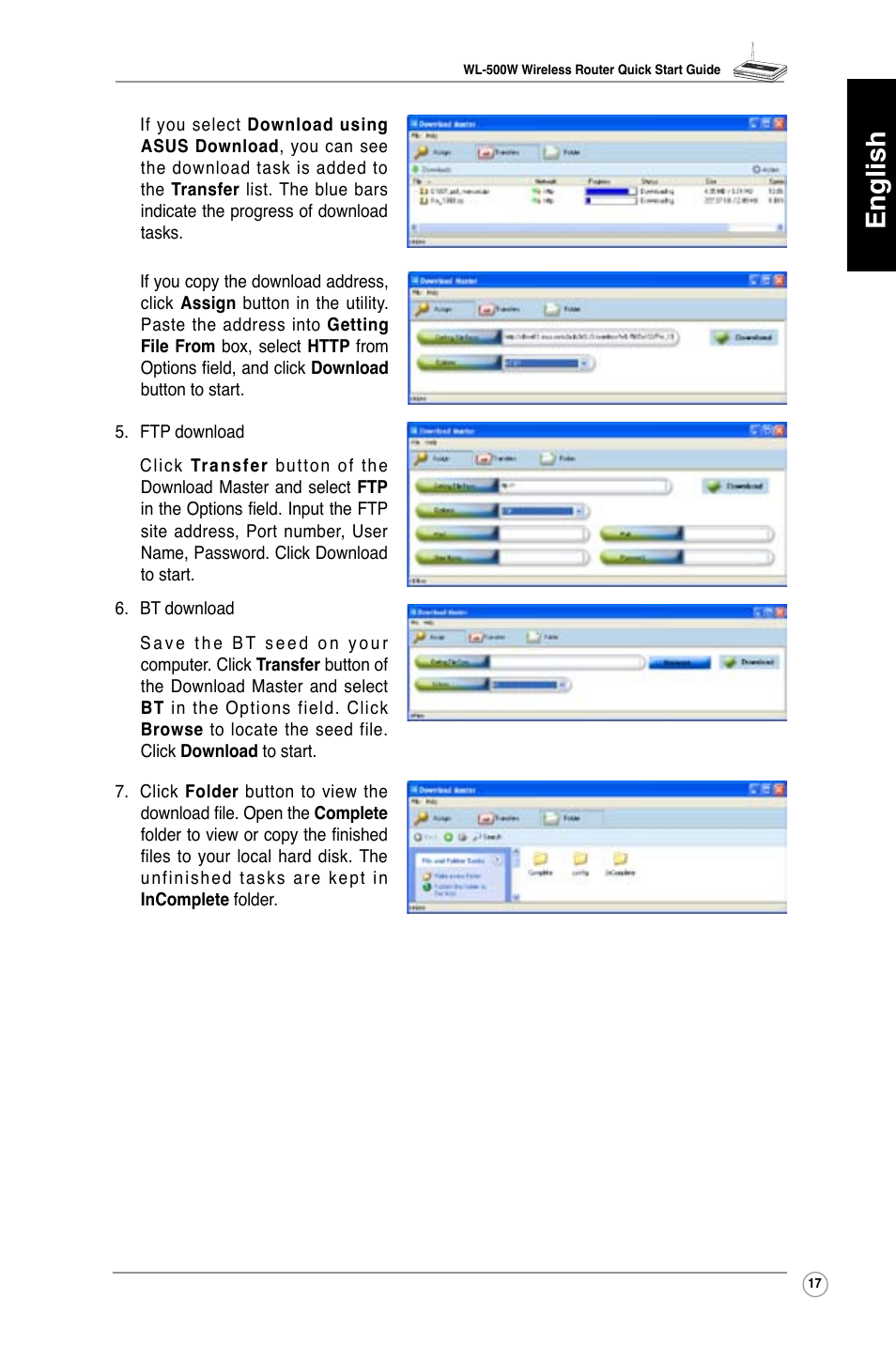 English | Asus WL-500W User Manual | Page 18 / 123