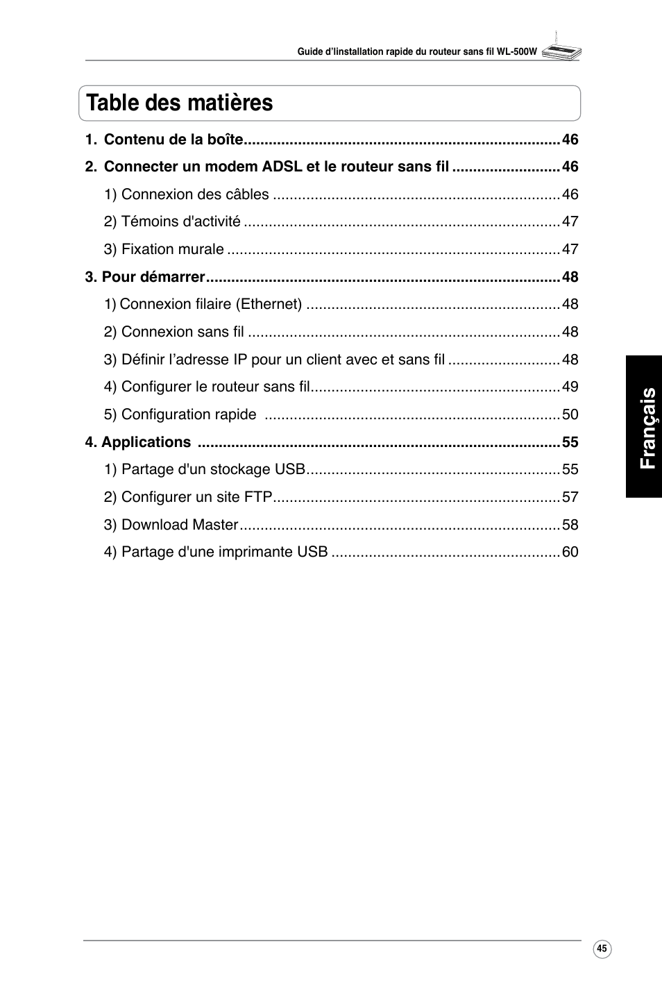 Asus WL-500W User Manual | Page 46 / 123