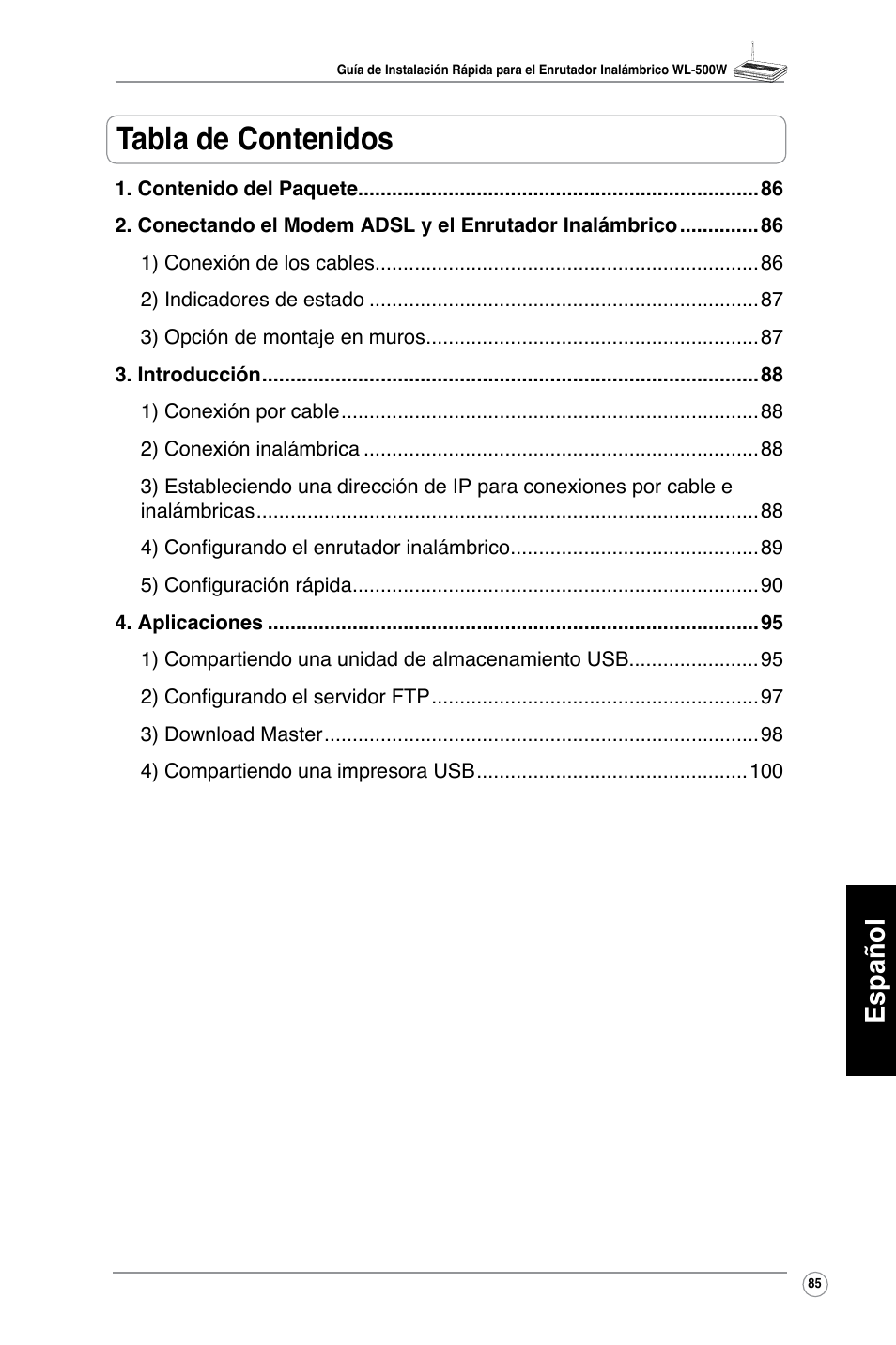 Asus WL-500W User Manual | Page 86 / 123