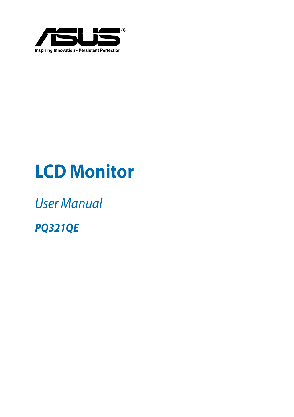 Asus PQ321QE User Manual | 33 pages