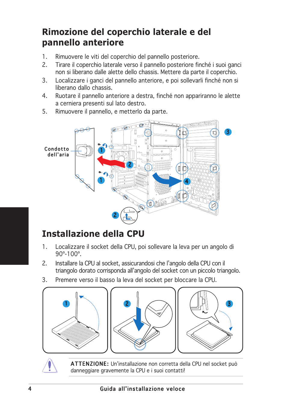 Installazione della cpu, Italiano | Asus V2-AE1 User Manual | Page 28 / 80