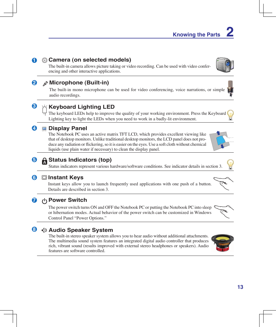 Asus B50A User Manual | Page 13 / 93