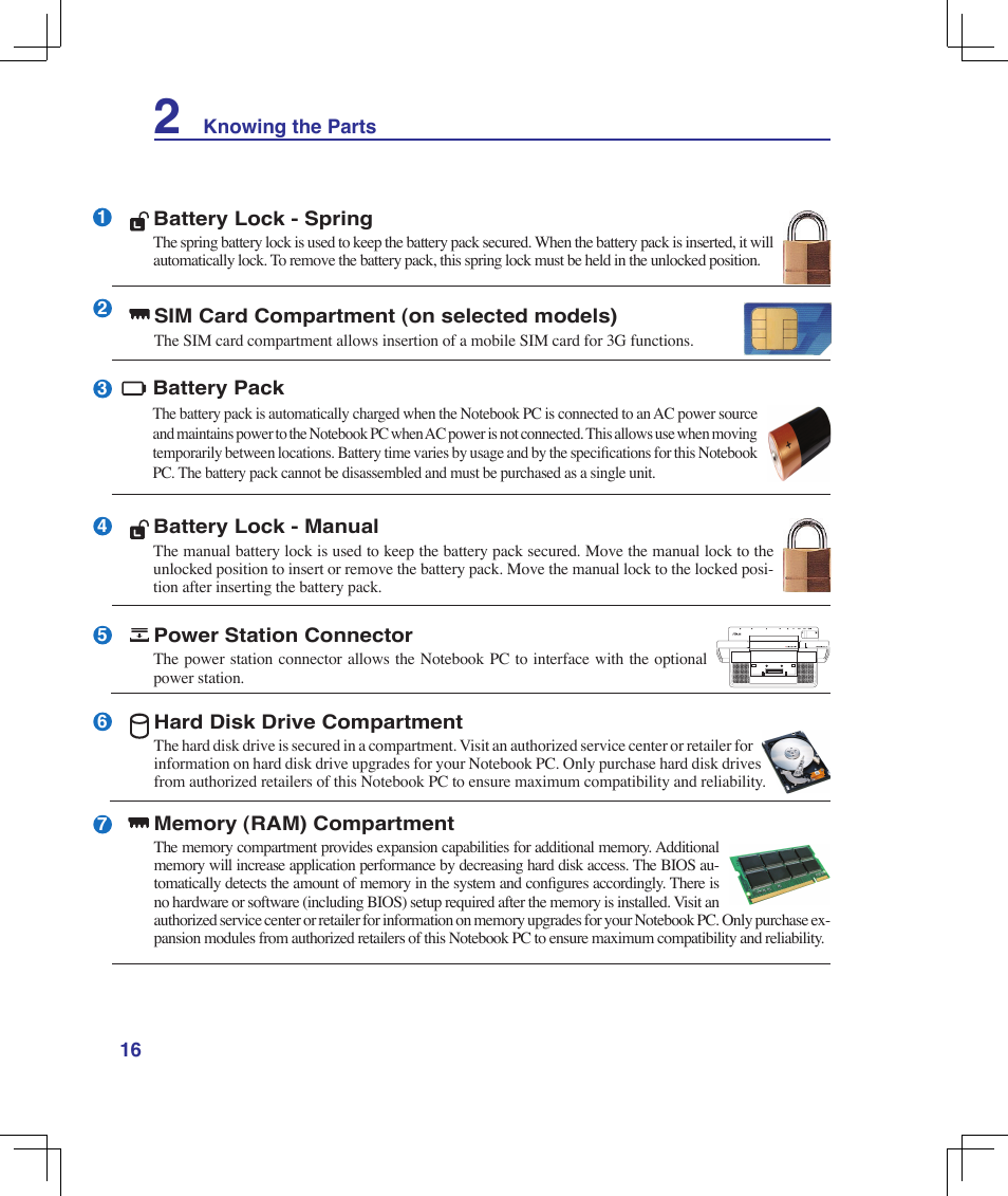 Asus B50A User Manual | Page 16 / 93