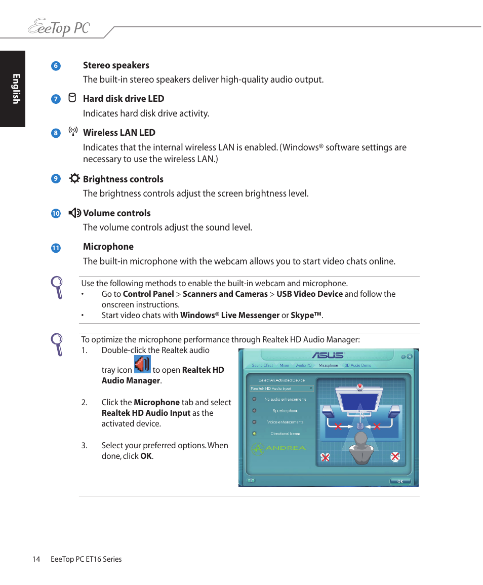 Asus ET1610PT User Manual | Page 14 / 36