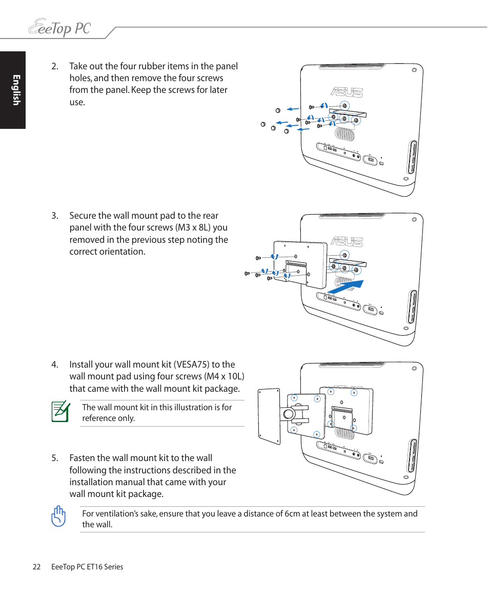 Asus ET1610PT User Manual | Page 22 / 36