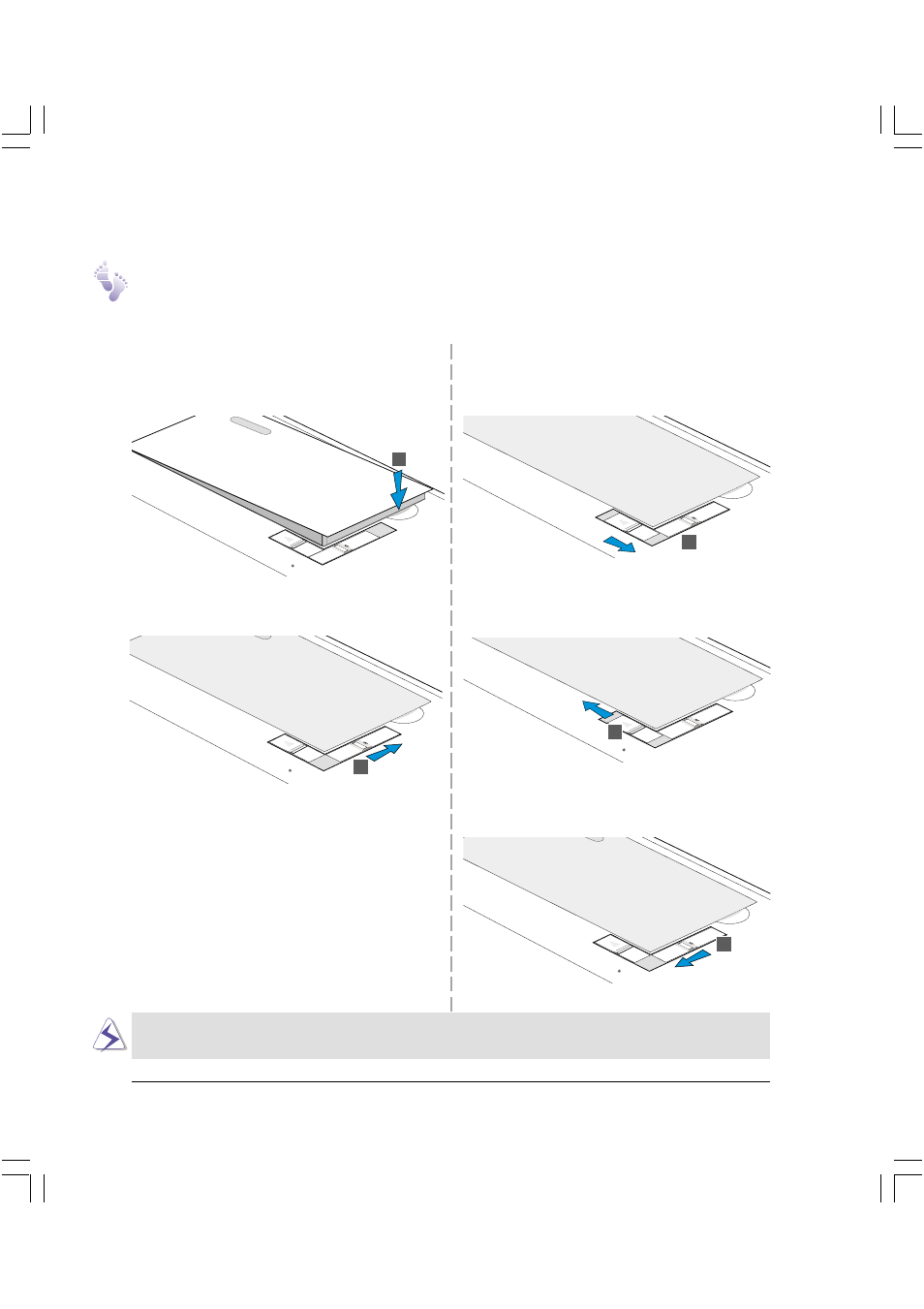 Insertar y retirar la batería | Asus L84B User Manual | Page 24 / 94
