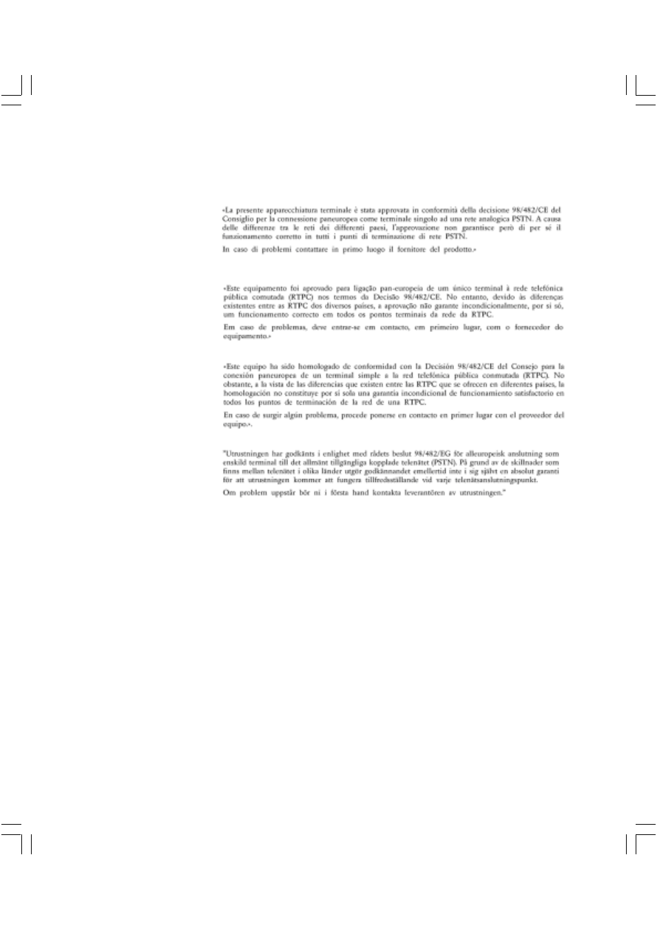 Italiano portugués español sueco | Asus L84B User Manual | Page 5 / 94