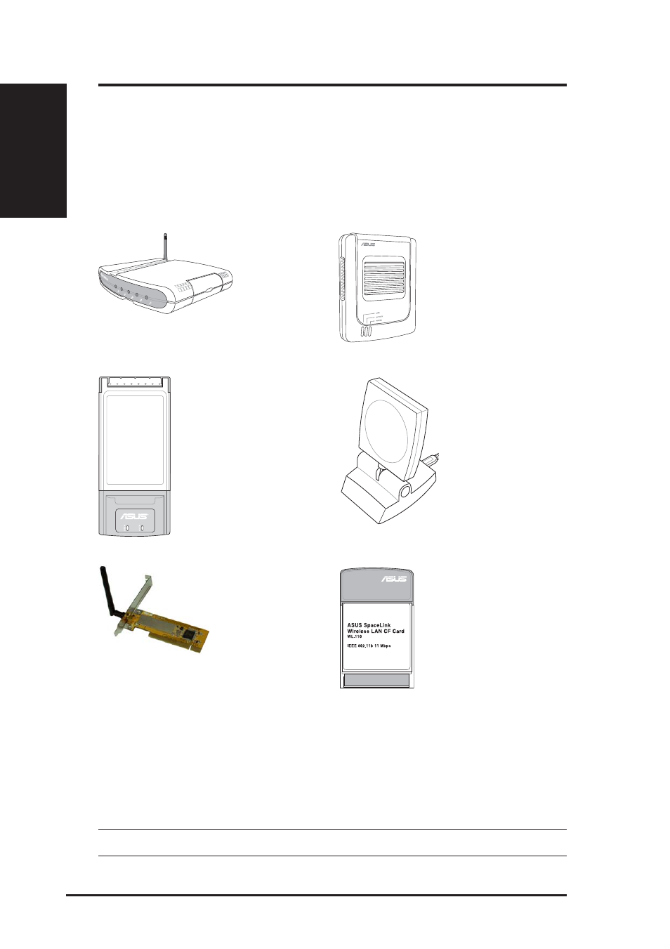 The asus wireless lan family, Chapter 1 - introduction | Asus WL-107 User Manual | Page 8 / 72