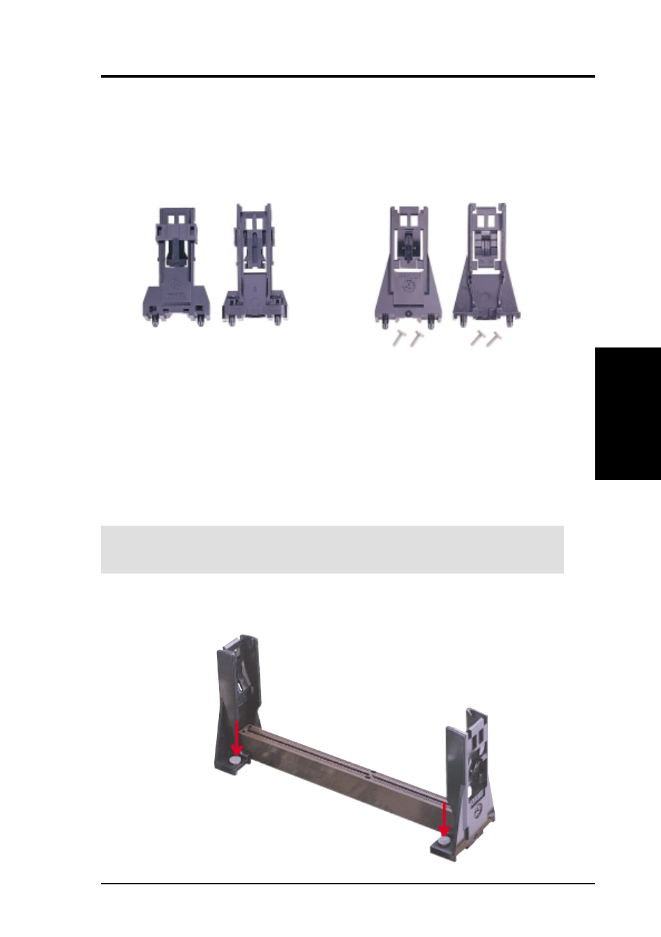 Hardware setup, 3 installing the universal retention mechanism | Asus P3C-D User Manual | Page 31 / 104