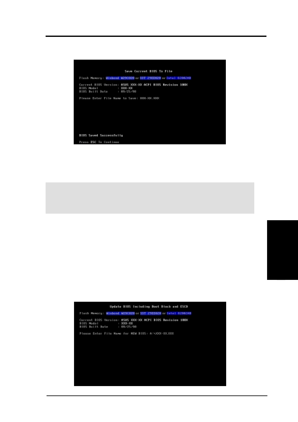 Bios setup, 2 updating bios procedures | Asus P3C-D User Manual | Page 51 / 104