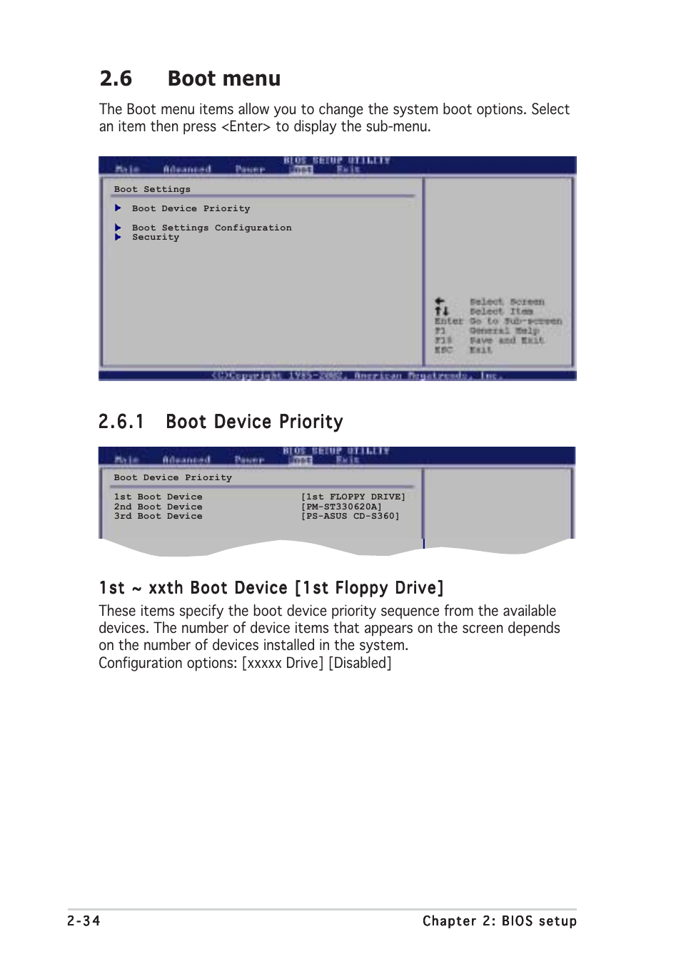 6 boot menu | Asus P5LD2-VM DH User Manual | Page 80 / 96